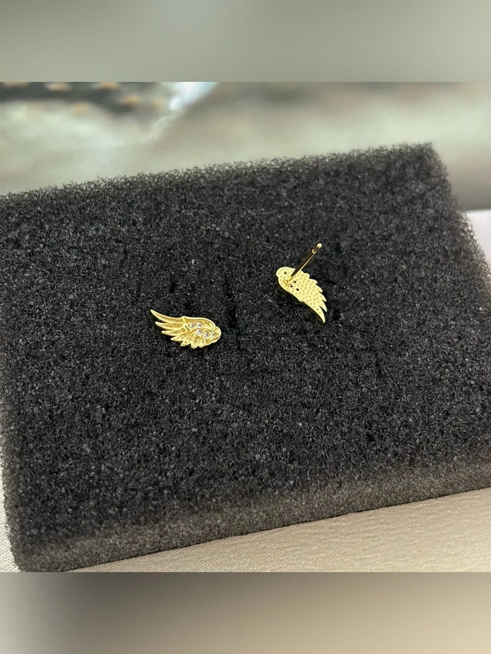 Small Angel wings Stud Earrings for Men Women Streetwear Punk Hip Hop Unisex